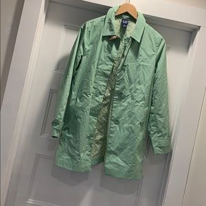 Mint green GAP trench coat